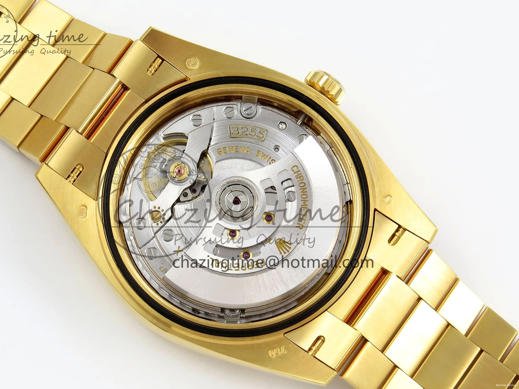 1225 WrinkleFree DayDate 40 228238 ARF 904L Steel YG Crystal Diamonds Bezel on President Bracelet VR 1550